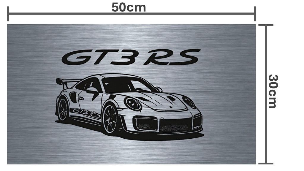 Wandbild aus Metall –  Auto-Kunst gelasert - Exklusives Bild – 50x30 cm